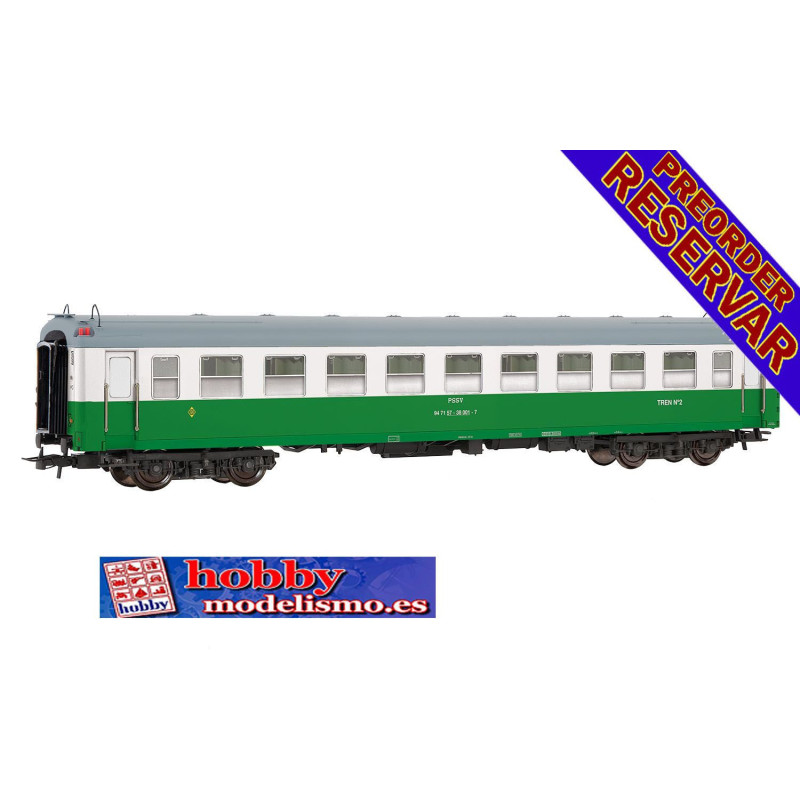 COCHE RENFE PPSV HERBICIDA VERDE-BLANCO - ESCALA H0 - EP.VI - ELECTROTREN HE4032