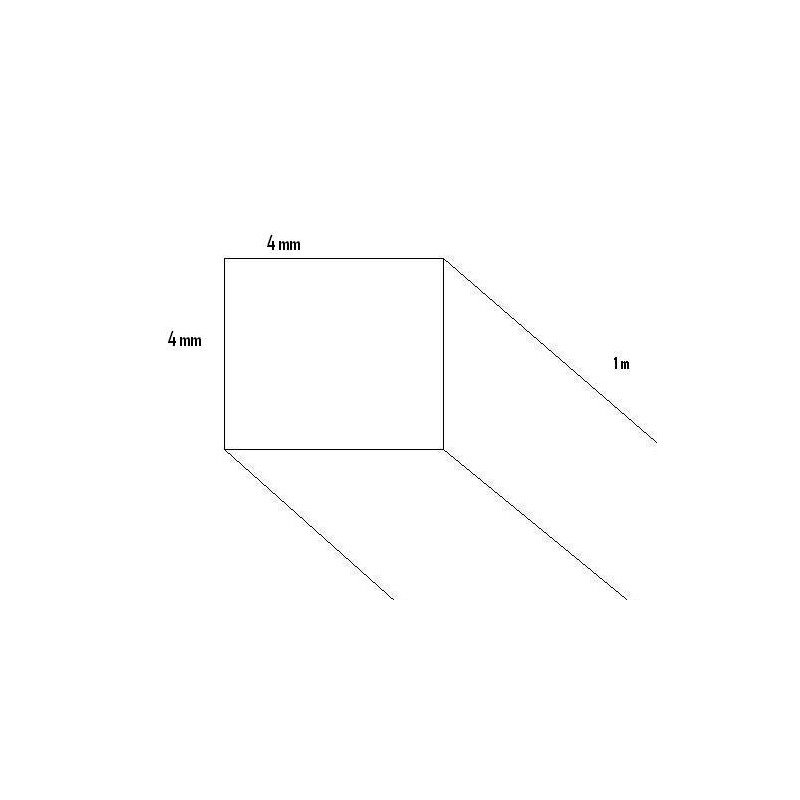 LISTON BALSA (4  x 4 x 1.000 mm)