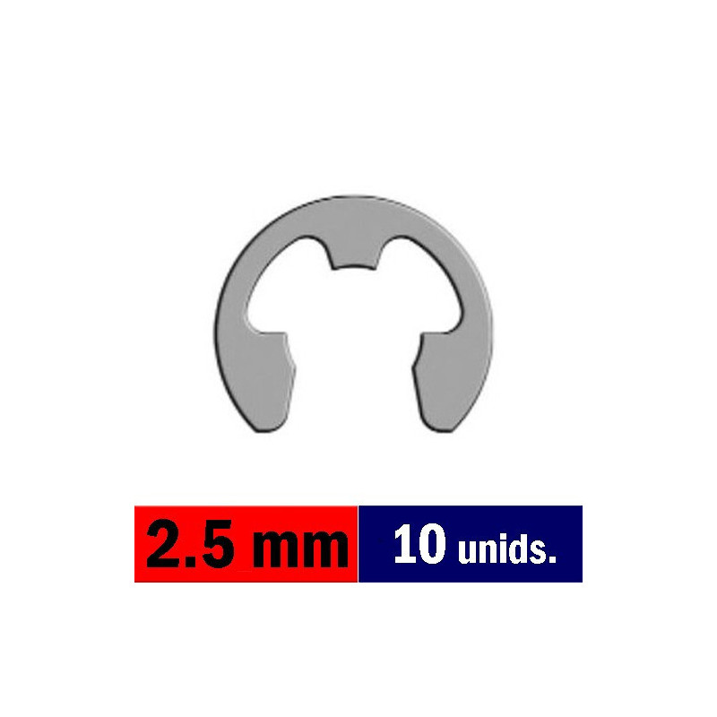 CIRCLIP TIPO E 2,5 mm (10 unidades)