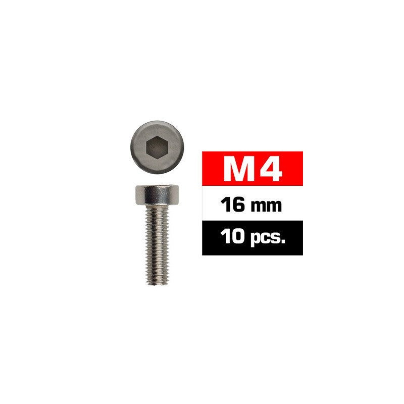 TORNILLO ACERO C/ALLEN (M4 x 16 mm) 10 unidades