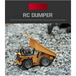 CAMION DUMPER RADIO CONTROL - ESCALA 1/18 - 6 CANALES - HUINA 1540